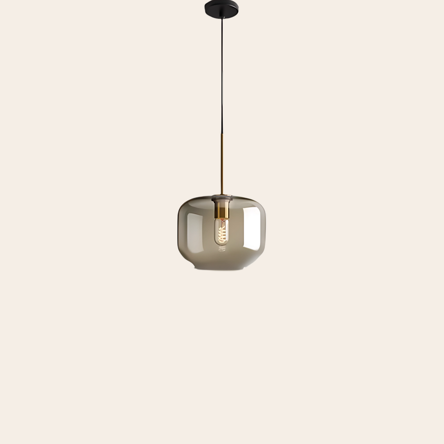 Smoked Glass Pendant Light
