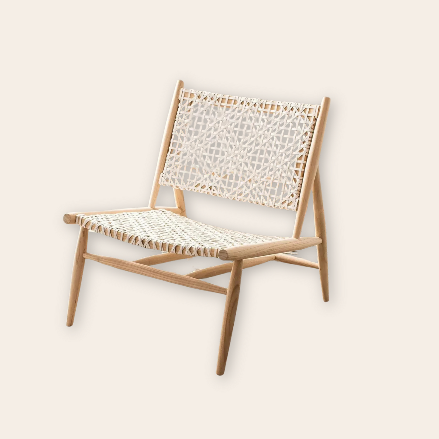 Leather Woven Accent Chair