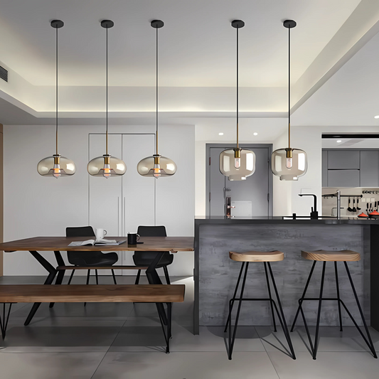 Smoked Glass Pendant Light