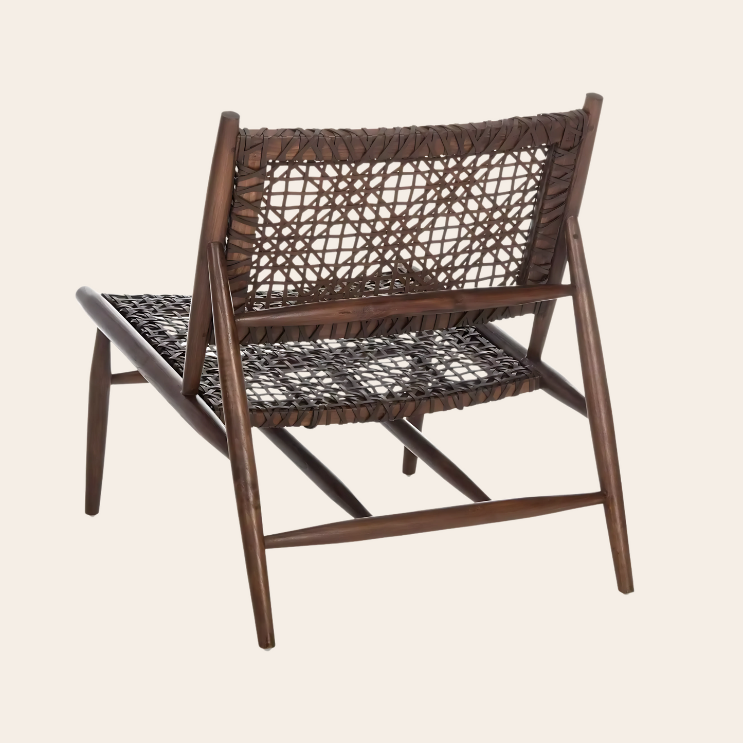 Leather Woven Accent Chair