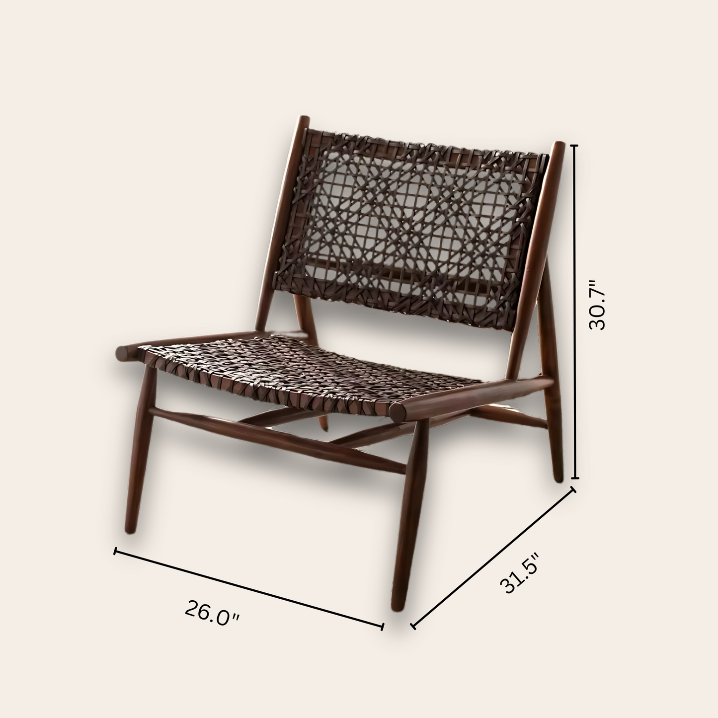 Leather Woven Accent Chair